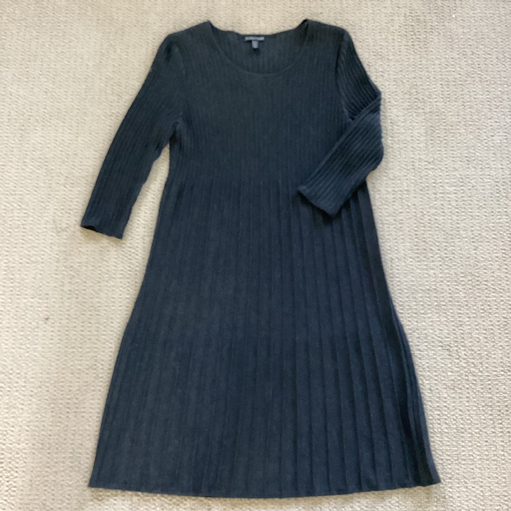 Eileen Fisher Wool Knit Dress - Dark Gray